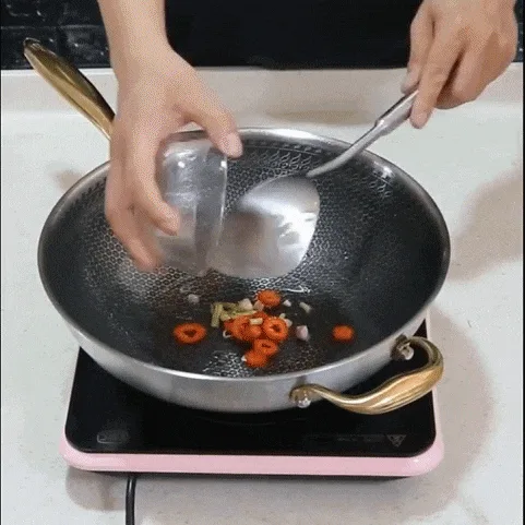 套餐: 【30公分1-3人份316不銹鋼雙面屏蜂窩無塗層不沾鍋(附鍋蓋)】1入NT$1480 - 8